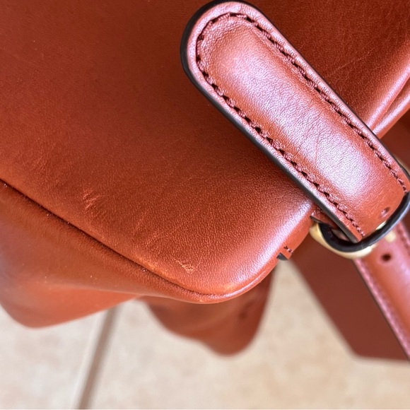 Vera Bradley Mesa Brown Big Sky Leather Backpack Bag - Picture 4 of 13